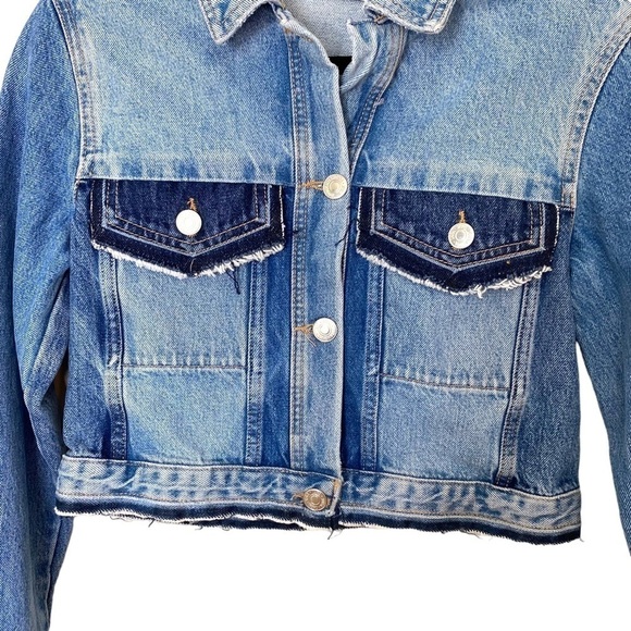 Zara Women's Cropped Denim Jacket - Picture 4 of 10